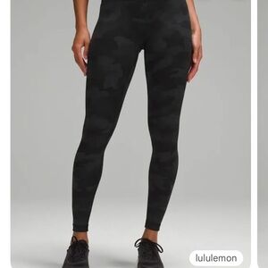 lululemon athletica Women's Black Camo Leggings